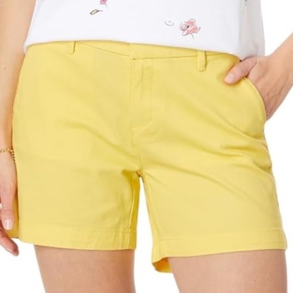 Tommy Hilfiger Chino Shorts Women 10 Yellow PreLoved
